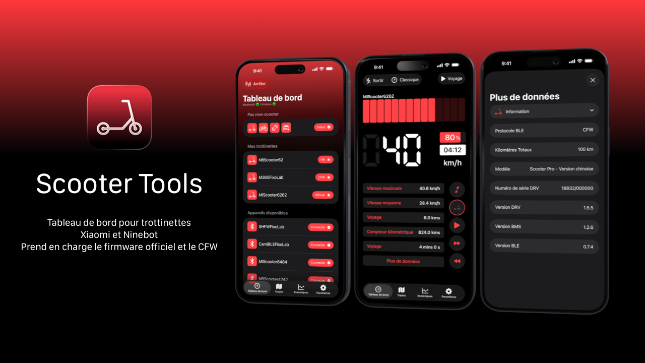 Scooter Tools pour Android 1.0 : votre tableau de bord de scooter électrique arrive sur Android