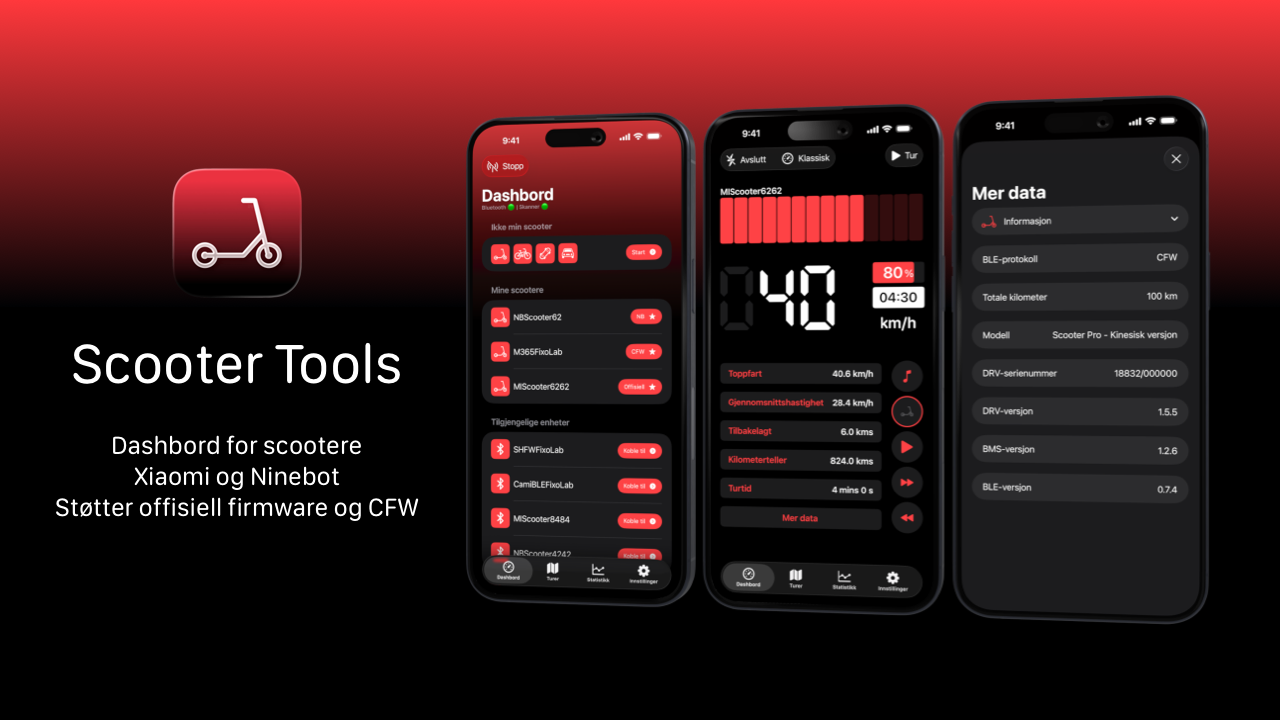 Scooter Tools for Android 1.0: el-scooterdashbordet ditt kommer til Android