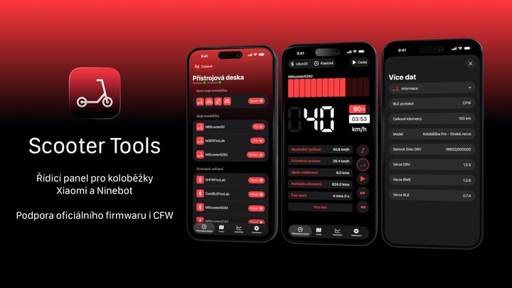Scooter Tools pro Android 1.0 váš panel elektrické koloběžky přichází na Android