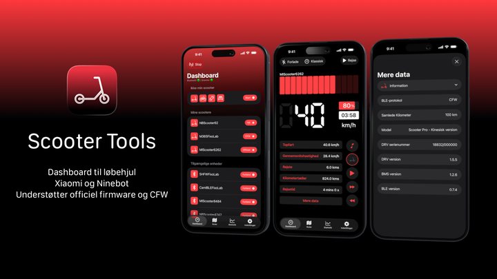 Scooter Tools til Android 1.0 dit el-scooter dashboard kommer til Android