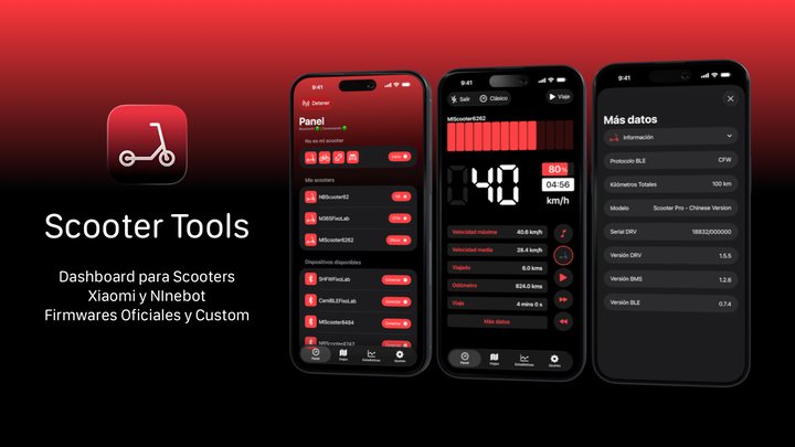 Scooter Tools para Android 1.0 Tu panel de scooter eléctrico llega a Android