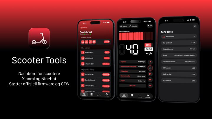 Scooter Tools for Android 1.0 el-scooterdashbordet ditt kommer til Android
