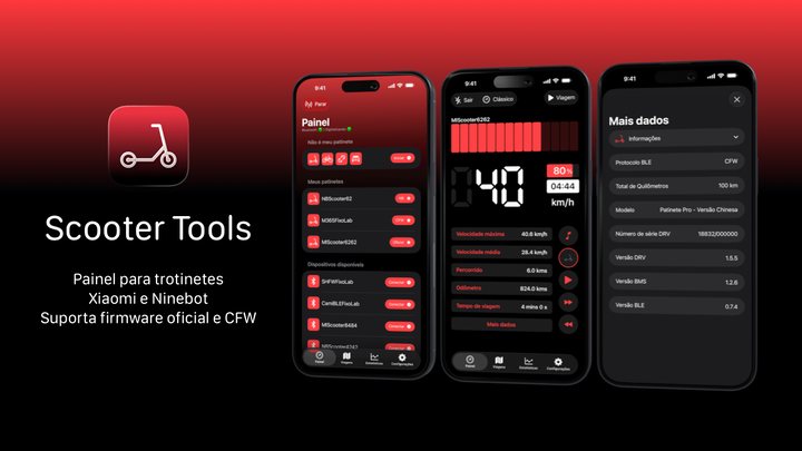 Scooter Tools para Android 1.0 o teu painel de scooter elétrico chega ao Android