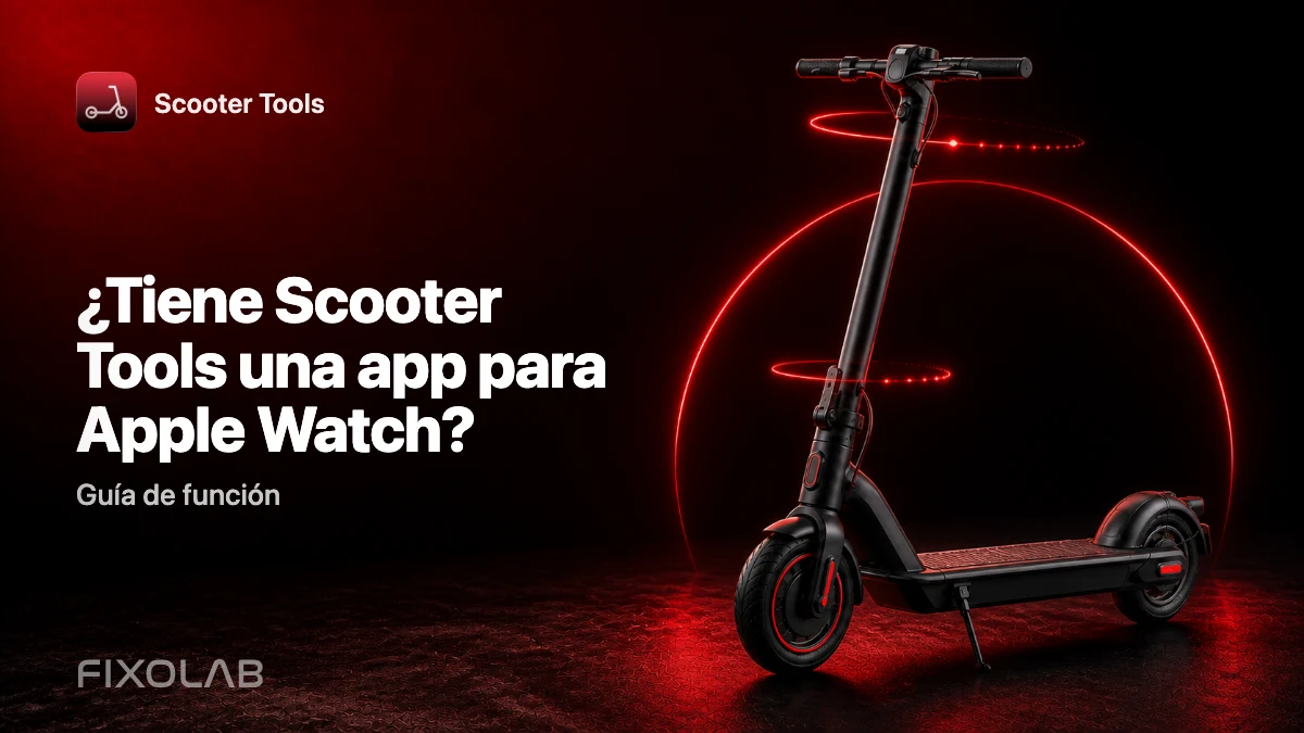 Scooter Tools en Apple Watch: recorrido por la app complementaria