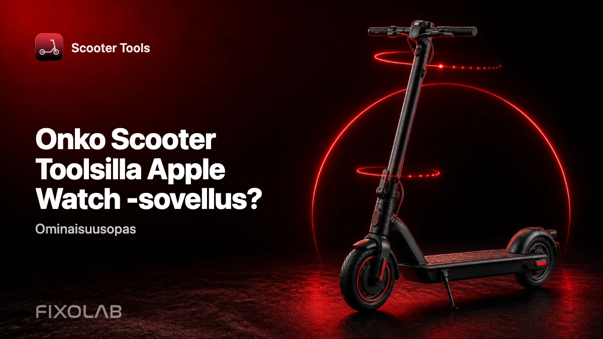 Scooter Tools Apple Watchissa: kumppanisovelluksen esittely