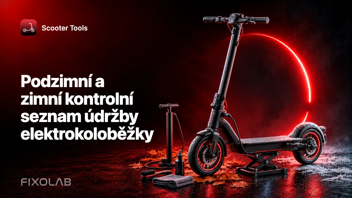 Podzimní a zimní kontrolní seznam údržby elektrokoloběžky