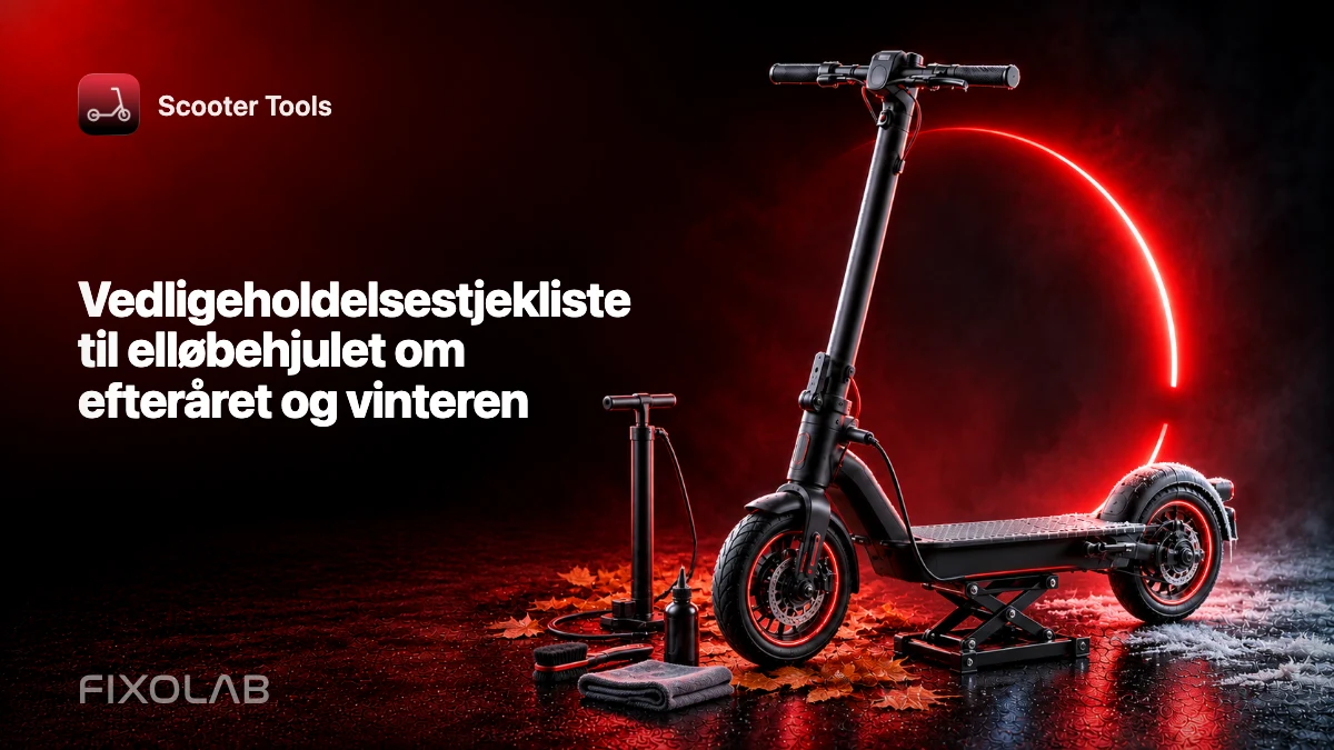 Vedligeholdelsestjekliste til elløbehjulet om efteråret og vinteren