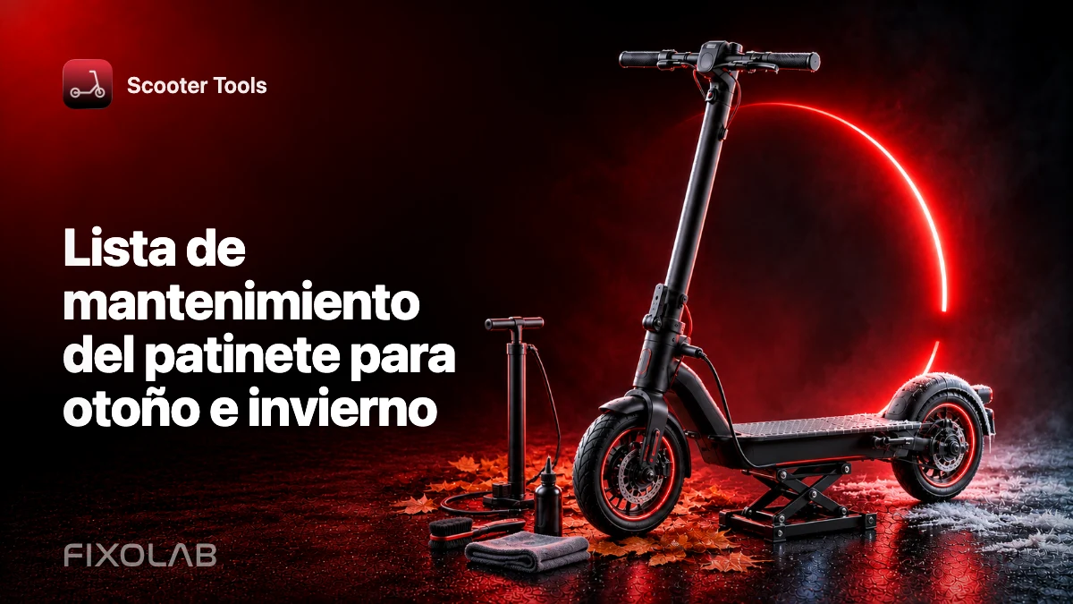 Lista de mantenimiento del patinete para otoño e invierno Lista de mantenimiento del patinete para otoño e invierno