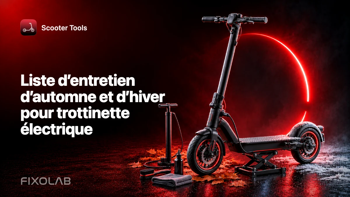 Liste d’entretien d’automne et d’hiver pour trottinette électrique