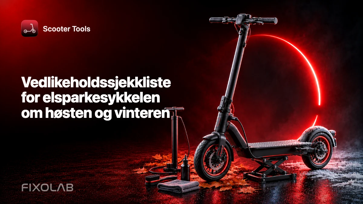 Vedlikeholdssjekkliste for elsparkesykkelen om høsten og vinteren