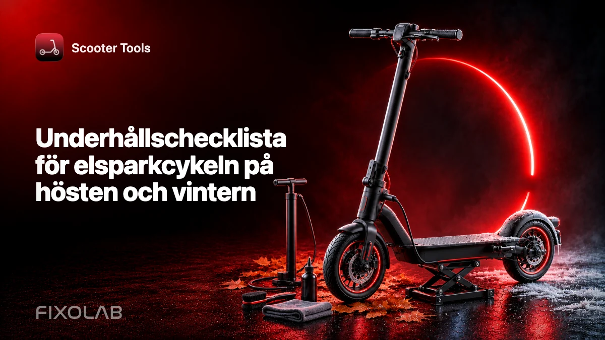 Underhållschecklista för elsparkcykeln på hösten och vintern Underhållschecklista för elsparkcykeln på hösten och vintern