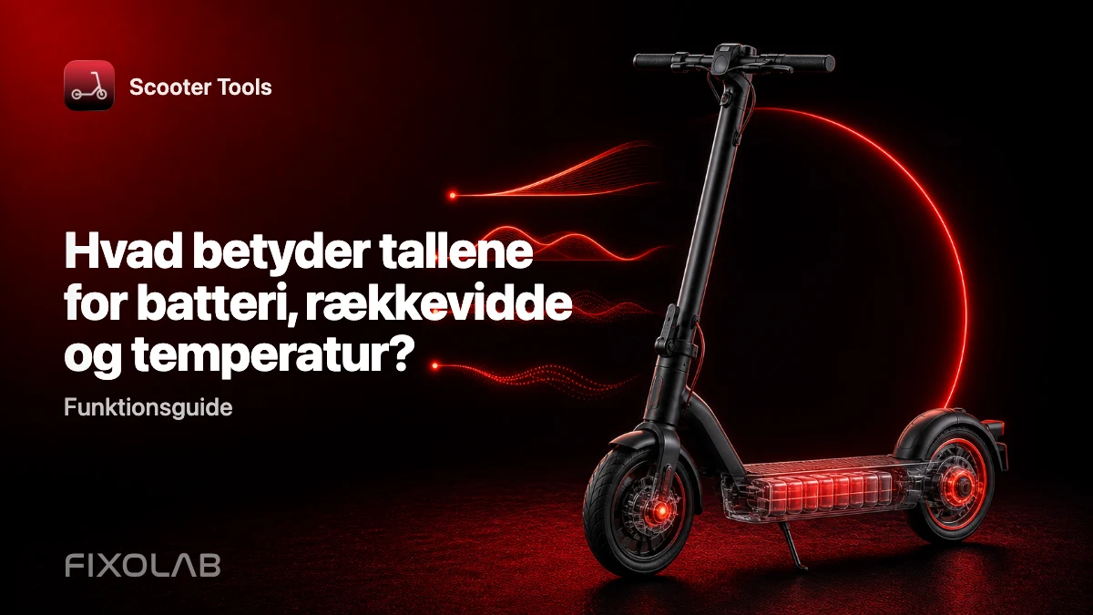 Sådan aflæses batteri, rækkevidde, temperatur og kilometertal i Scooter Tools Sådan aflæses batteri, rækkevidde, temperatur og kilometertal i Scooter Tools