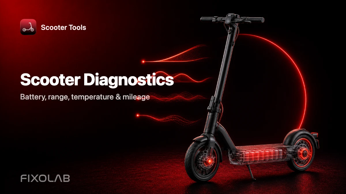 Reading Battery, Range, Temperature and Mileage in Scooter Tools Reading Battery, Range, Temperature and Mileage in Scooter Tools