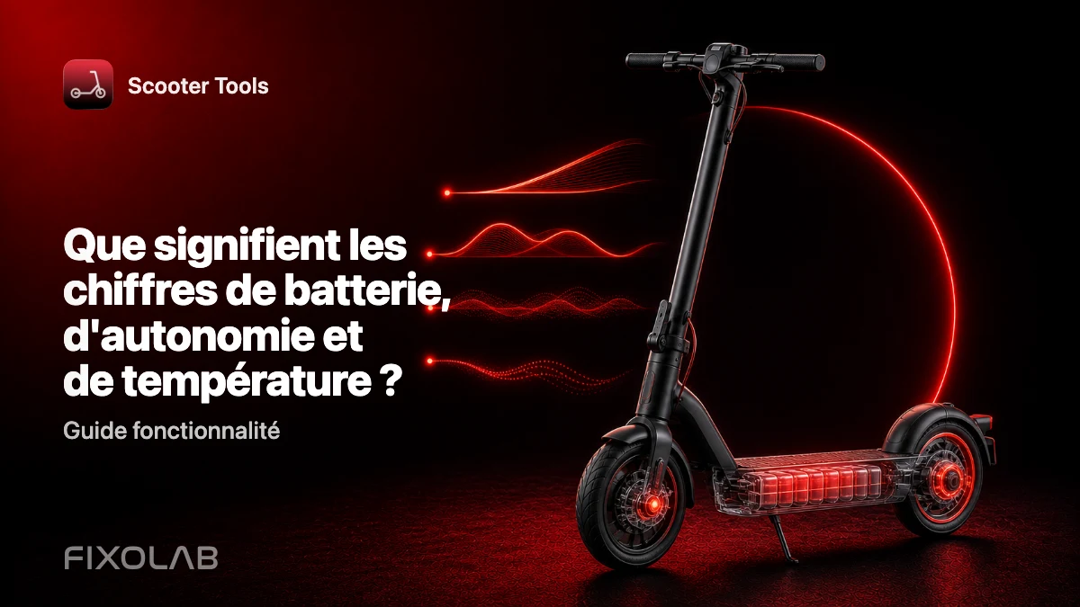 Lire la batterie, l'autonomie, la température et le kilométrage dans Scooter Tools Lire la batterie, l'autonomie, la température et le kilométrage dans Scooter Tools