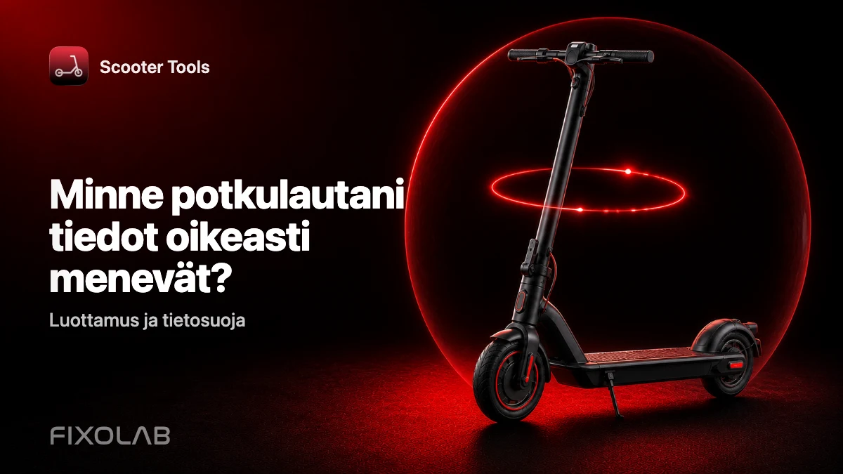 BLE ja yksityisyys: miksi potkulaudan hallinta pysyy vain puhelimessasi BLE ja yksityisyys: miksi potkulaudan hallinta pysyy vain puhelimessasi