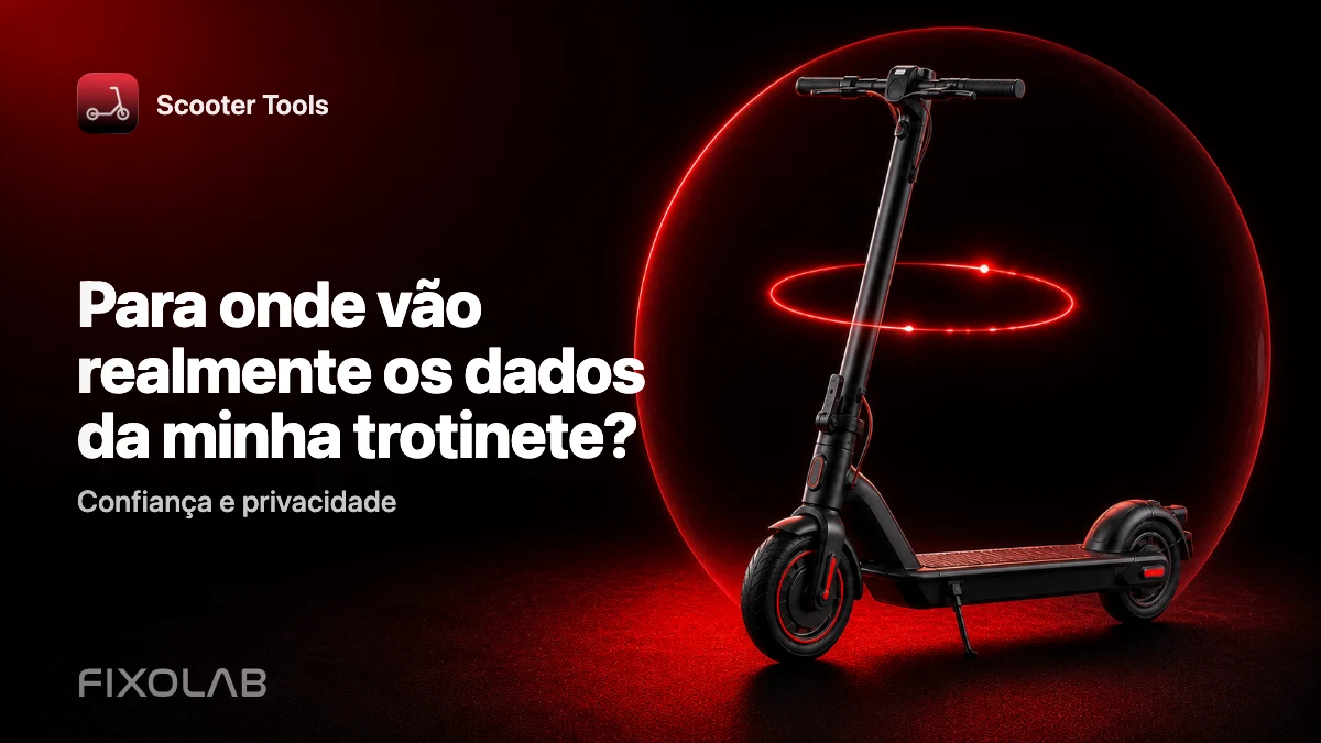 BLE e privacidade: por que o controlo da trotinete fica no seu telemóvel