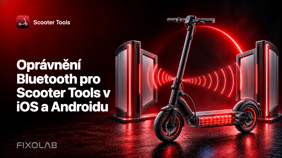 Oprávnění Bluetooth pro Scooter Tools v iOS a Androidu Oprávnění Bluetooth pro Scooter Tools v iOS a Androidu