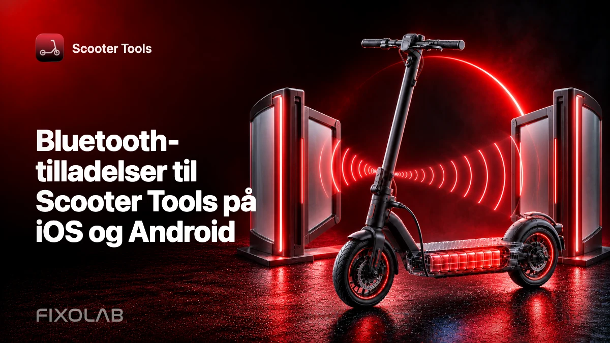 Bluetooth-tilladelser til Scooter Tools på iOS og Android
