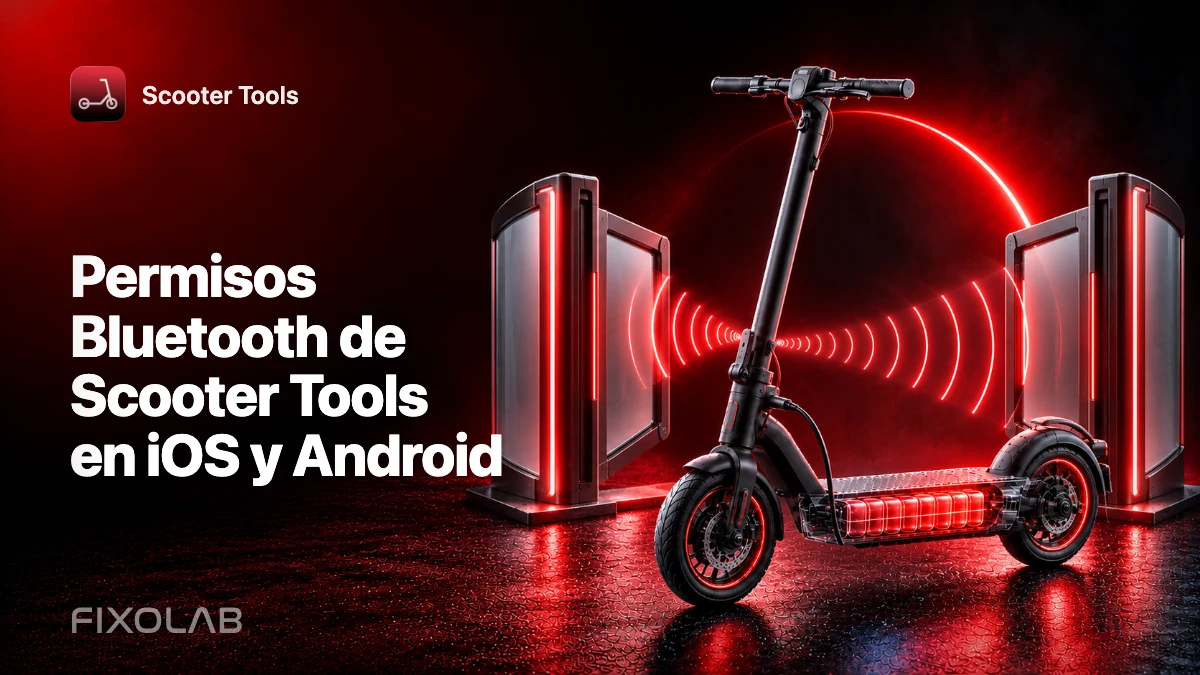 Permisos Bluetooth de Scooter Tools en iOS y Android Permisos Bluetooth de Scooter Tools en iOS y Android