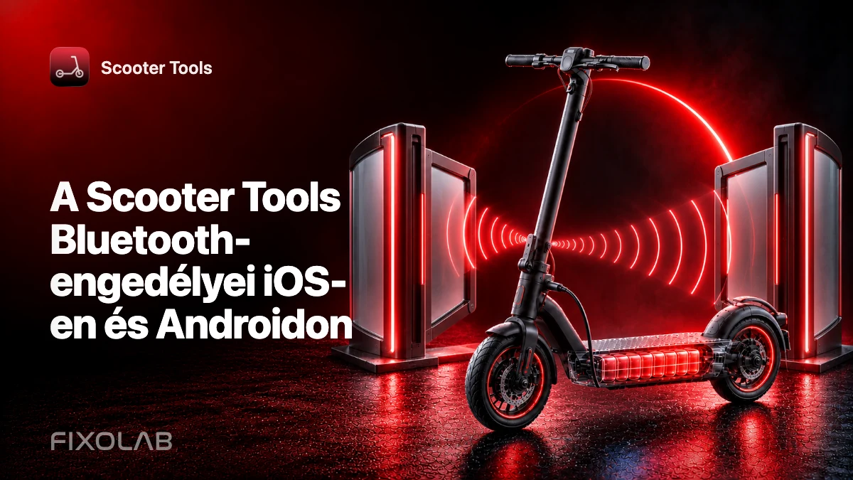 A Scooter Tools Bluetooth-engedélyei iOS-en és Androidon