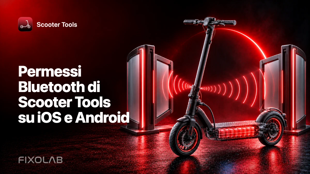 Permessi Bluetooth di Scooter Tools su iOS e Android
