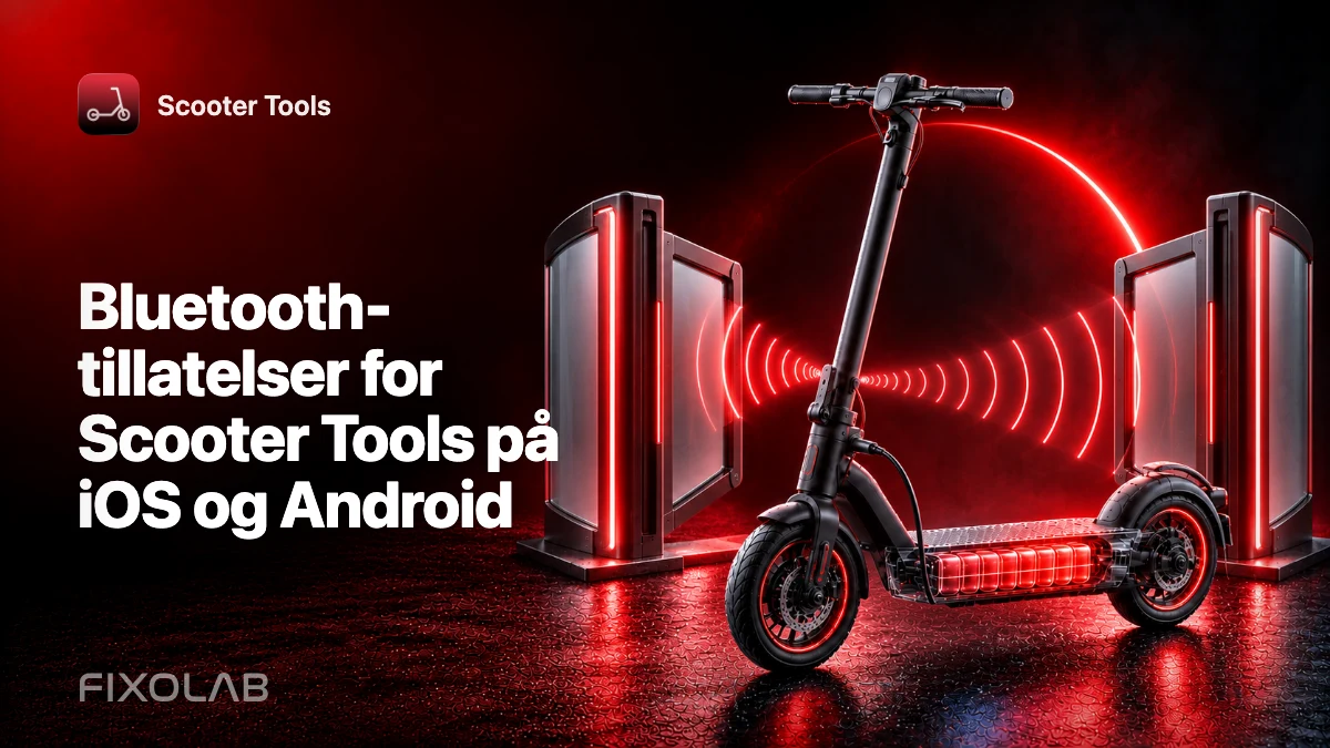 Bluetooth-tillatelser for Scooter Tools på iOS og Android Bluetooth-tillatelser for Scooter Tools på iOS og Android