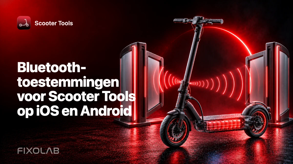Bluetooth-toestemmingen voor Scooter Tools op iOS en Android