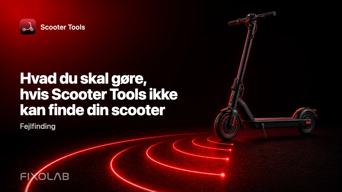 Hvad du skal gøre, hvis Scooter Tools ikke kan finde din scooter