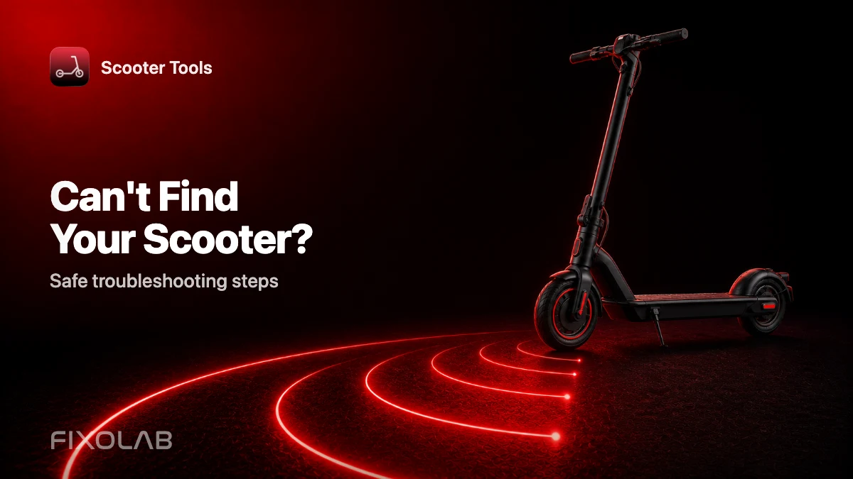What to Do If Scooter Tools Can't Find Your Scooter
