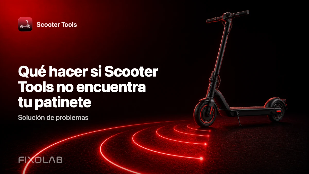 Qué hacer si Scooter Tools no encuentra tu patinete