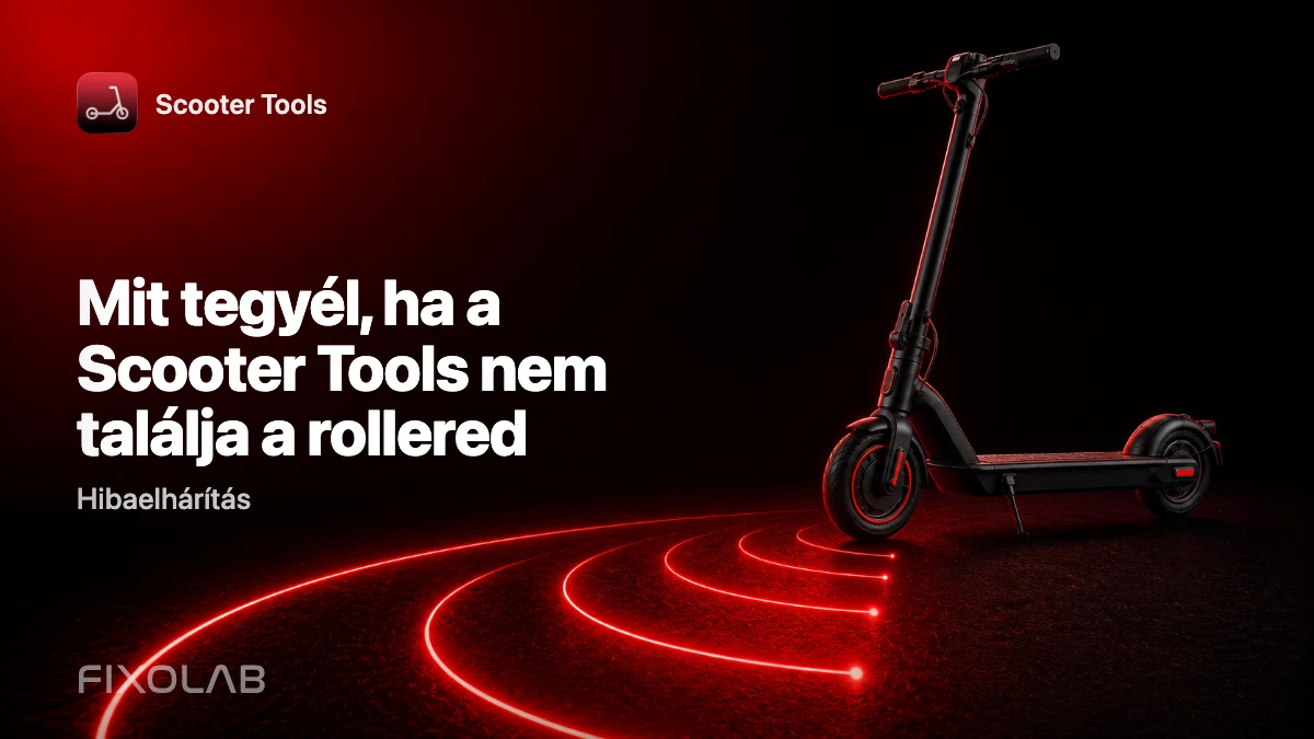 Mit tegyél, ha a Scooter Tools nem találja a rollered Mit tegyél, ha a Scooter Tools nem találja a rollered