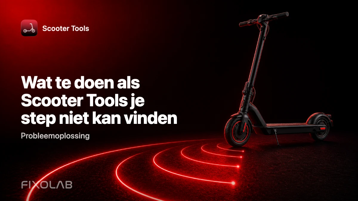 Wat te doen als Scooter Tools je step niet kan vinden