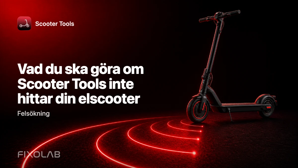 Vad du ska göra om Scooter Tools inte hittar din elscooter Vad du ska göra om Scooter Tools inte hittar din elscooter