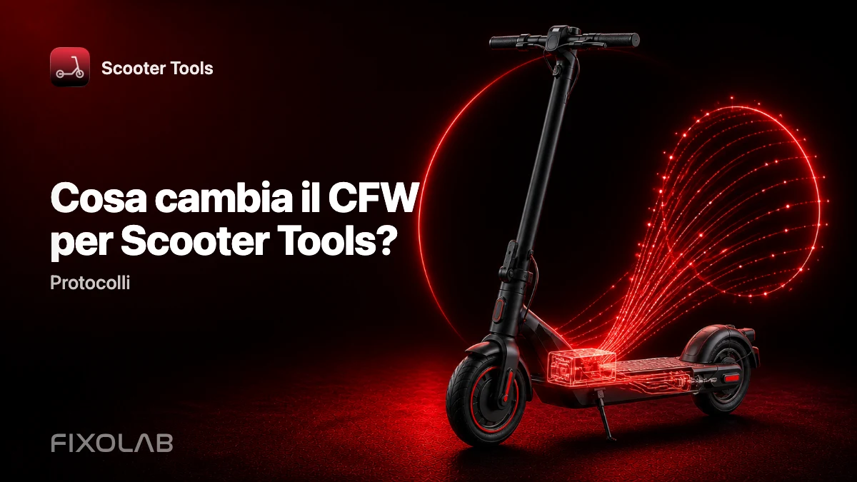 CFW spiegato: cosa cambia il firmware personalizzato per il monitoraggio in Scooter Tools CFW spiegato: cosa cambia il firmware personalizzato per il monitoraggio in Scooter Tools