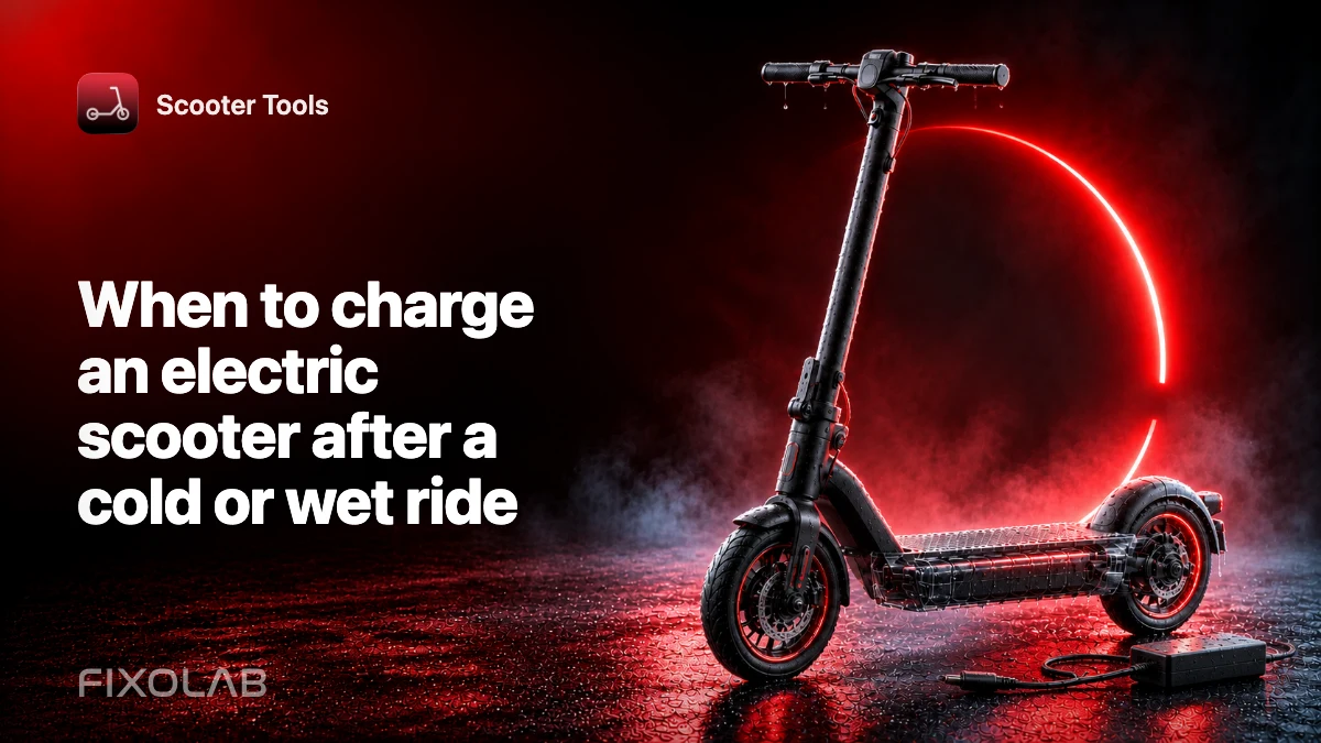 When to charge an electric scooter after a cold or wet ride When to charge an electric scooter after a cold or wet ride