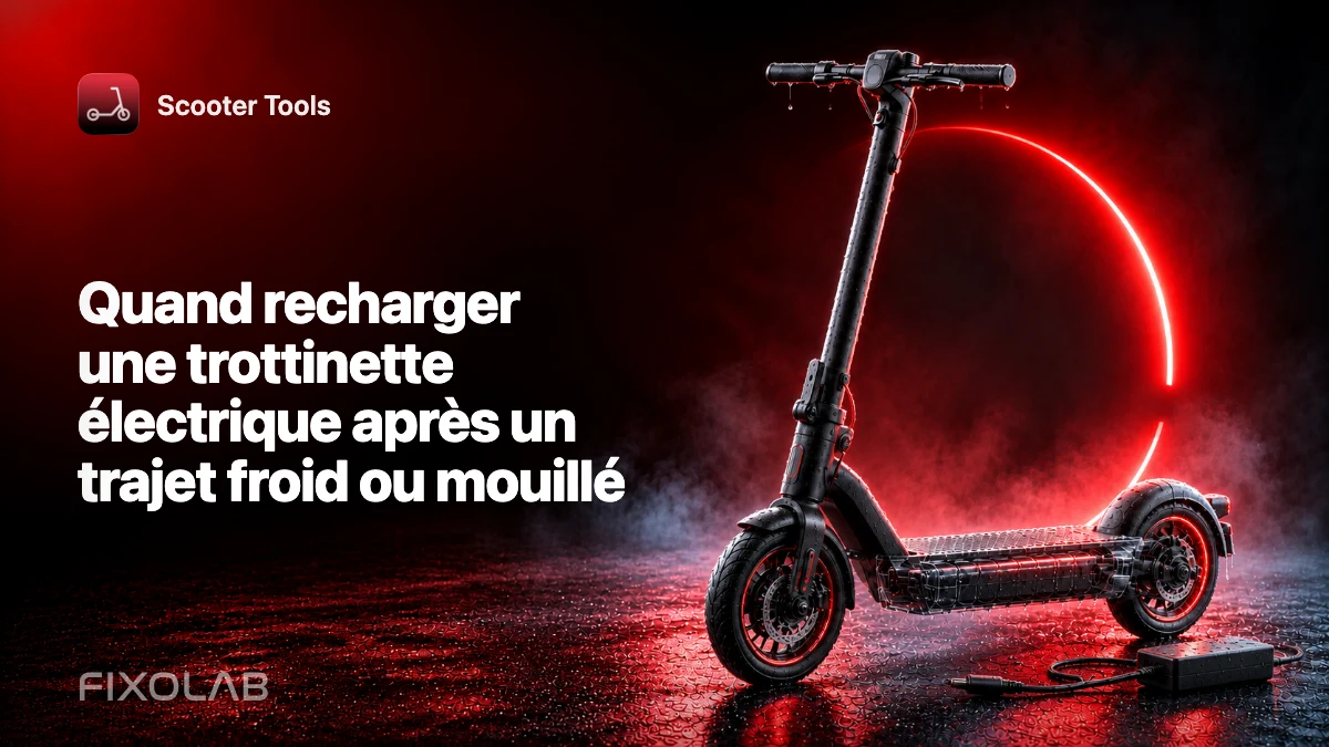 Quand recharger une trottinette électrique après un trajet froid ou mouillé