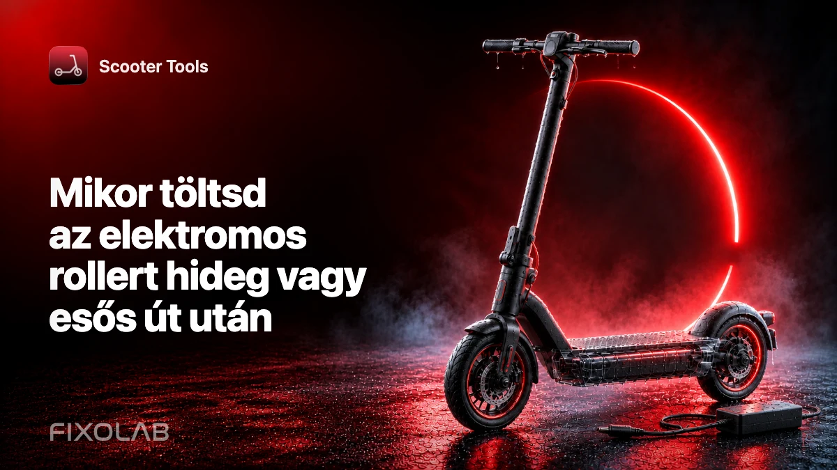 Mikor töltsd az elektromos rollert hideg vagy esős út után Mikor töltsd az elektromos rollert hideg vagy esős út után