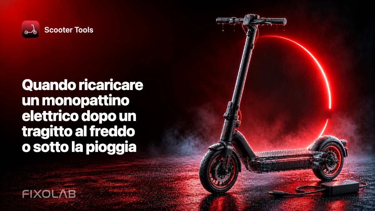 Quando ricaricare un monopattino elettrico dopo un tragitto al freddo o sotto la pioggia Quando ricaricare un monopattino elettrico dopo un tragitto al freddo o sotto la pioggia