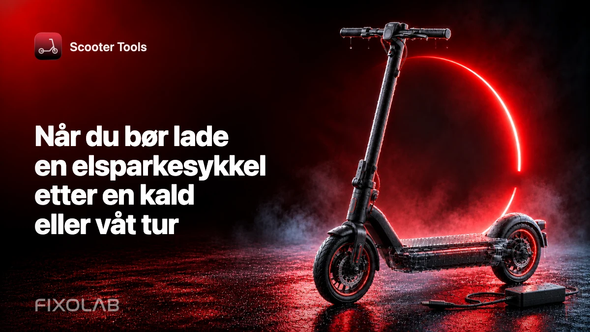 Når du bør lade en elsparkesykkel etter en kald eller våt tur Når du bør lade en elsparkesykkel etter en kald eller våt tur