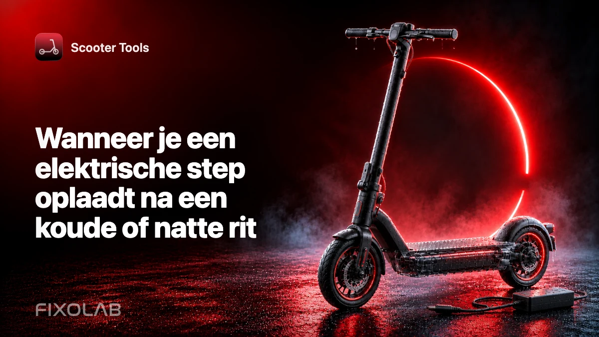 Wanneer je een elektrische step oplaadt na een koude of natte rit