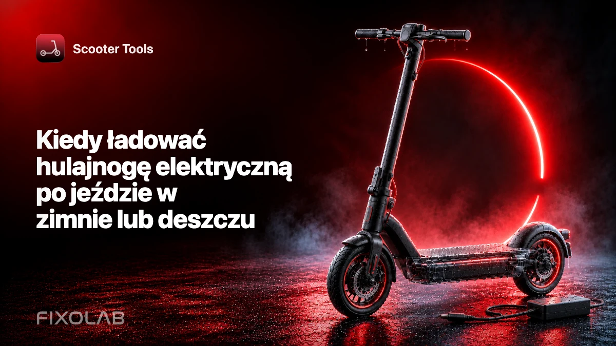 Kiedy ładować hulajnogę elektryczną po jeździe w zimnie lub deszczu Kiedy ładować hulajnogę elektryczną po jeździe w zimnie lub deszczu