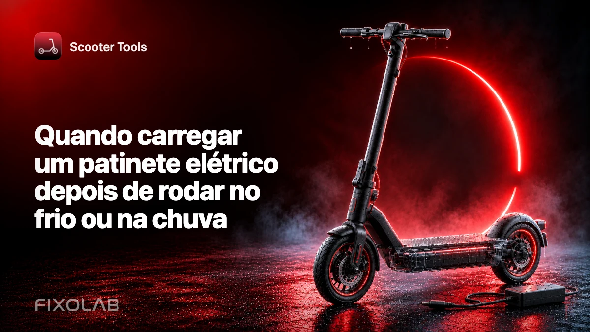 Quando carregar um patinete elétrico depois de rodar no frio ou na chuva