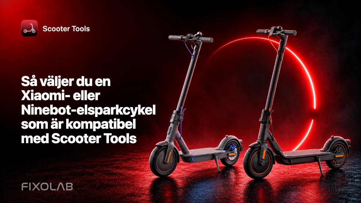 Så väljer du en Xiaomi- eller Ninebot-elsparkcykel som är kompatibel med Scooter Tools Så väljer du en Xiaomi- eller Ninebot-elsparkcykel som är kompatibel med Scooter Tools