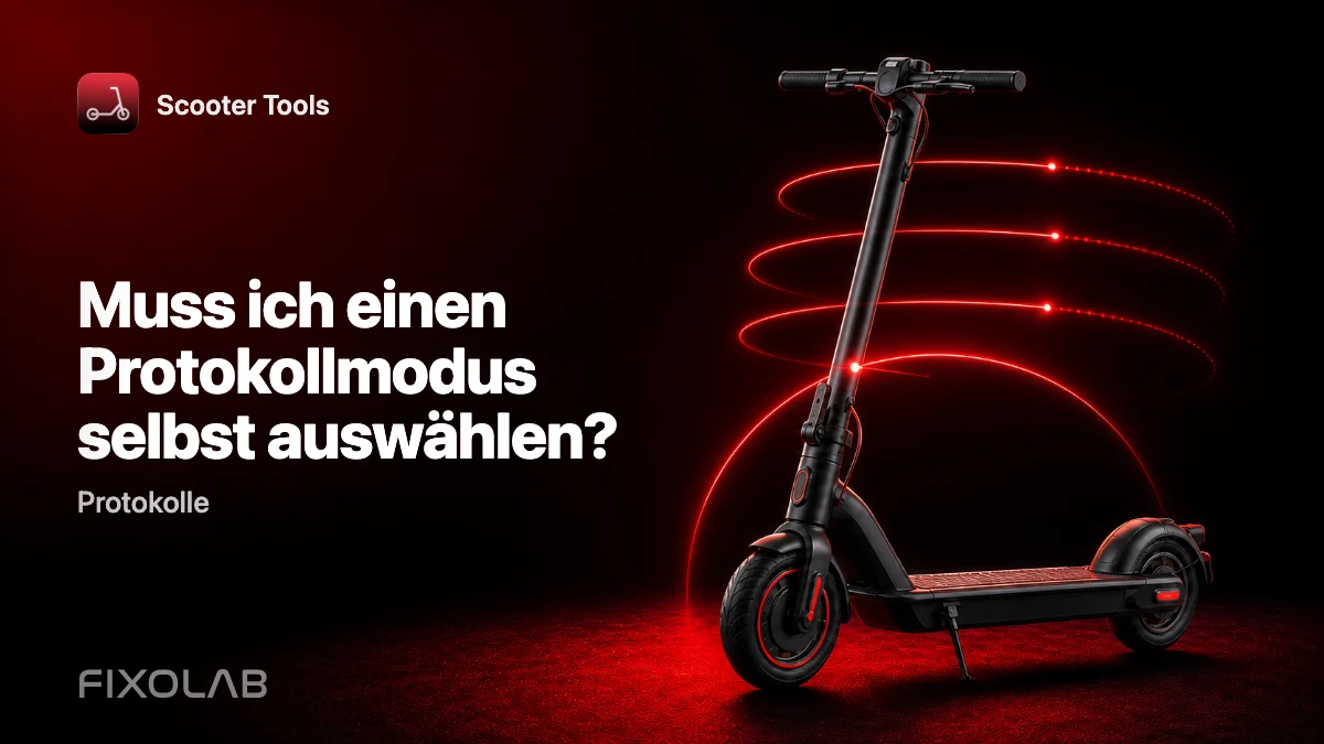 Den richtigen Protokollmodus für deinen Scooter wählen Den richtigen Protokollmodus für deinen Scooter wählen