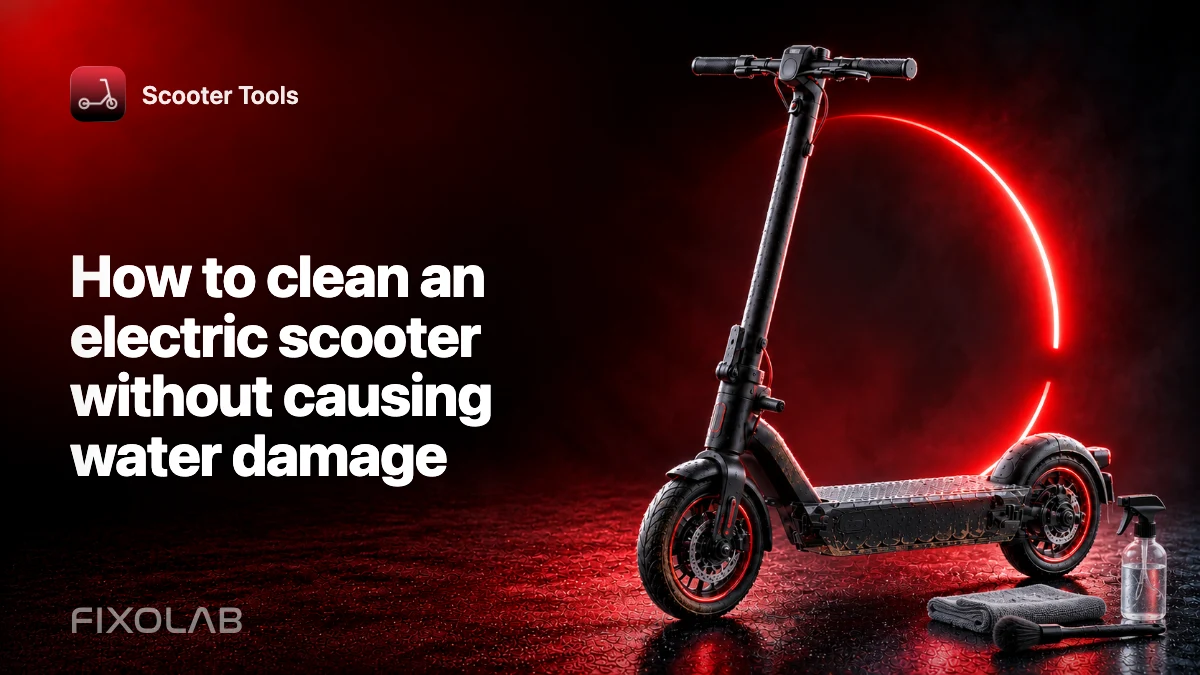 How to clean an electric scooter without causing water damage