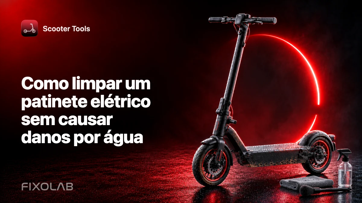 Como limpar um patinete elétrico sem causar danos por água