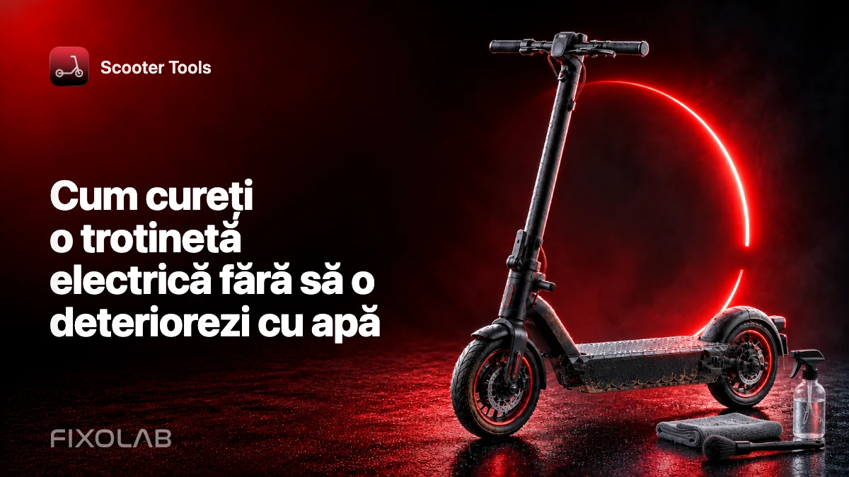 Cum cureți o trotinetă electrică fără să o deteriorezi cu apă Cum cureți o trotinetă electrică fără să o deteriorezi cu apă