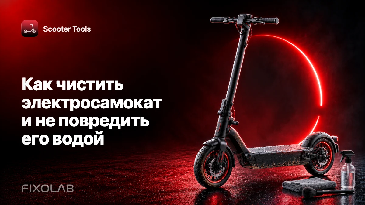 Как чистить электросамокат и не повредить его водой