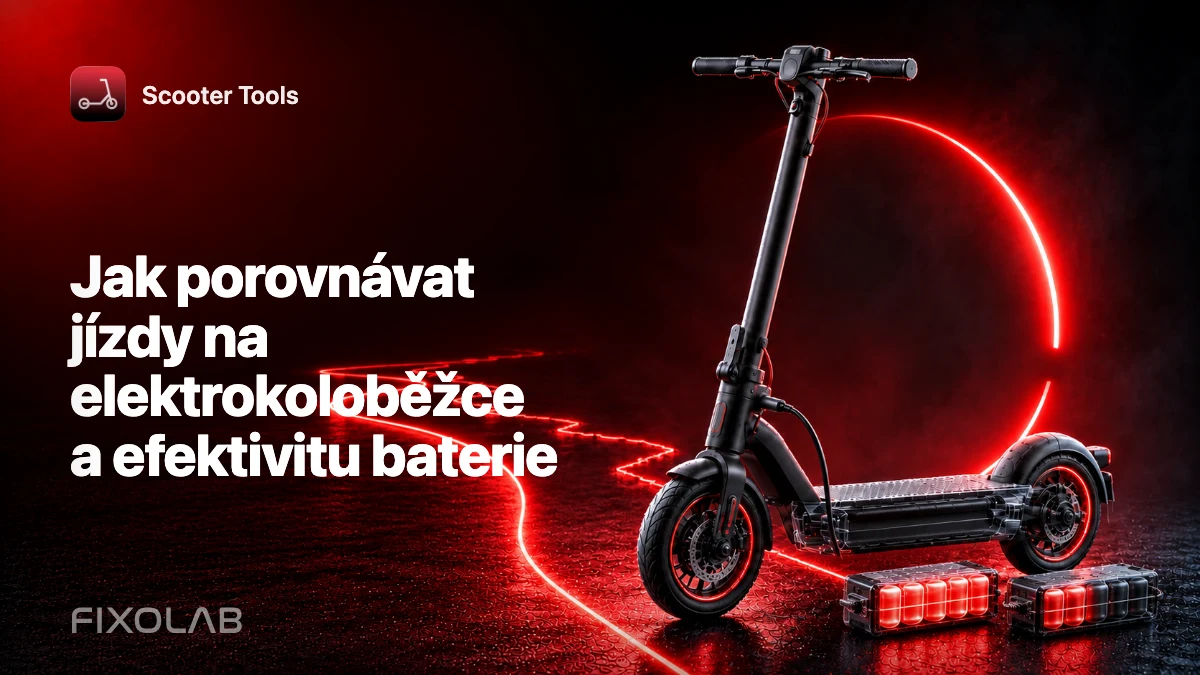Jak porovnávat jízdy na elektrokoloběžce a efektivitu baterie