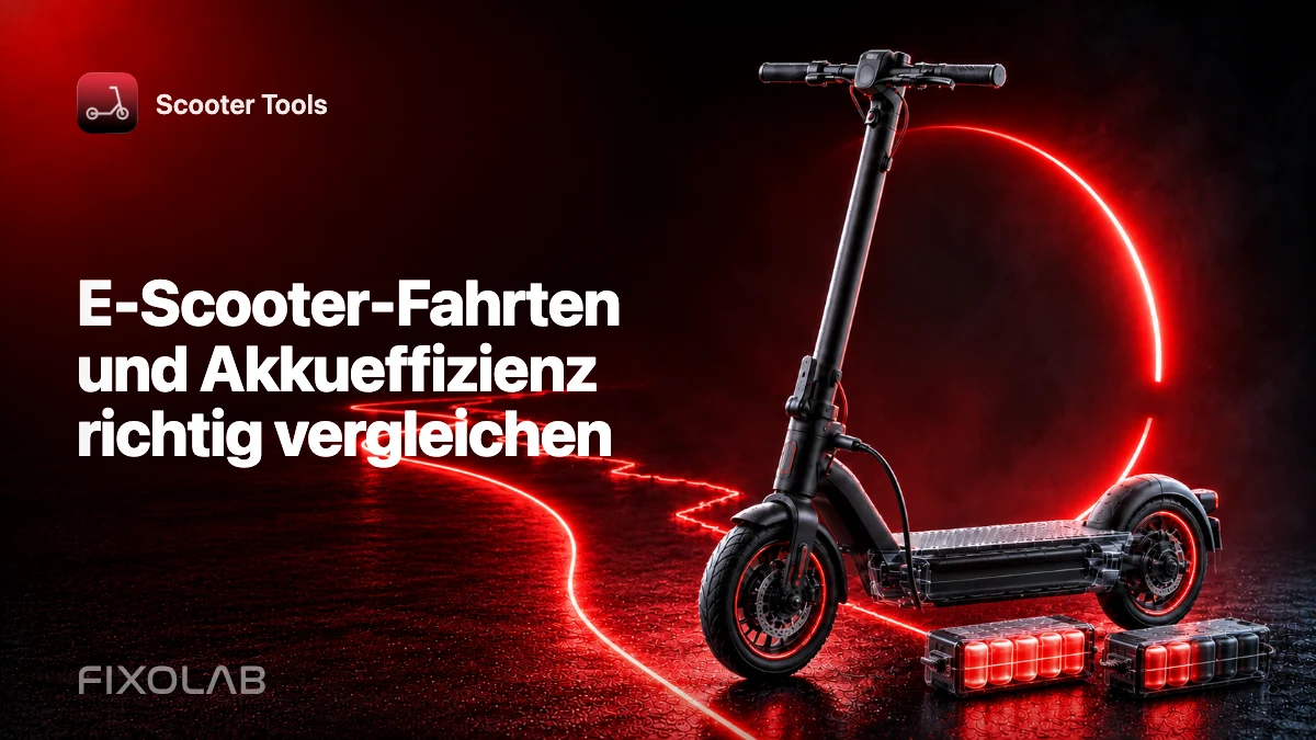 E-Scooter-Fahrten und Akkueffizienz richtig vergleichen